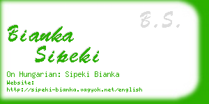 bianka sipeki business card